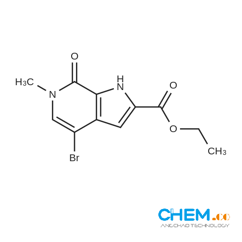 Ethyl 4-bromo-6-methyl-7-oxo-6,7-dihydro-1H-pyrrolo[2,3-c]pyridine-2-carboxylate ,98%