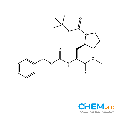 1-Pyrrolidinecarboxylic acid, 2-[(1E)-3-methoxy-3-oxo-2-[[(phenylmethoxy)carbonyl]amino]-1-propen-1-yl]-, 1,1-dimethylethyl ester, (2S)-