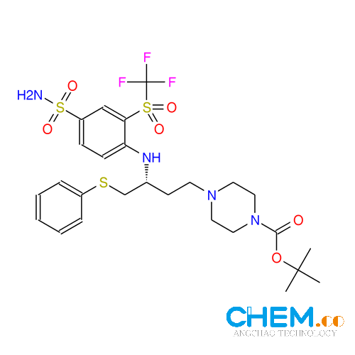 1-Piperazinecarboxylic acid, 4-[(3R)-3-[[4-(aminosulfonyl)-2-[(trifluoromethyl)sulfonyl]phenyl]amino]-4-(phenylthio)butyl]-, 1,1-dimethylethyl ester